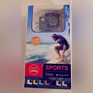 Sports Cam Black 1080p Action Camera